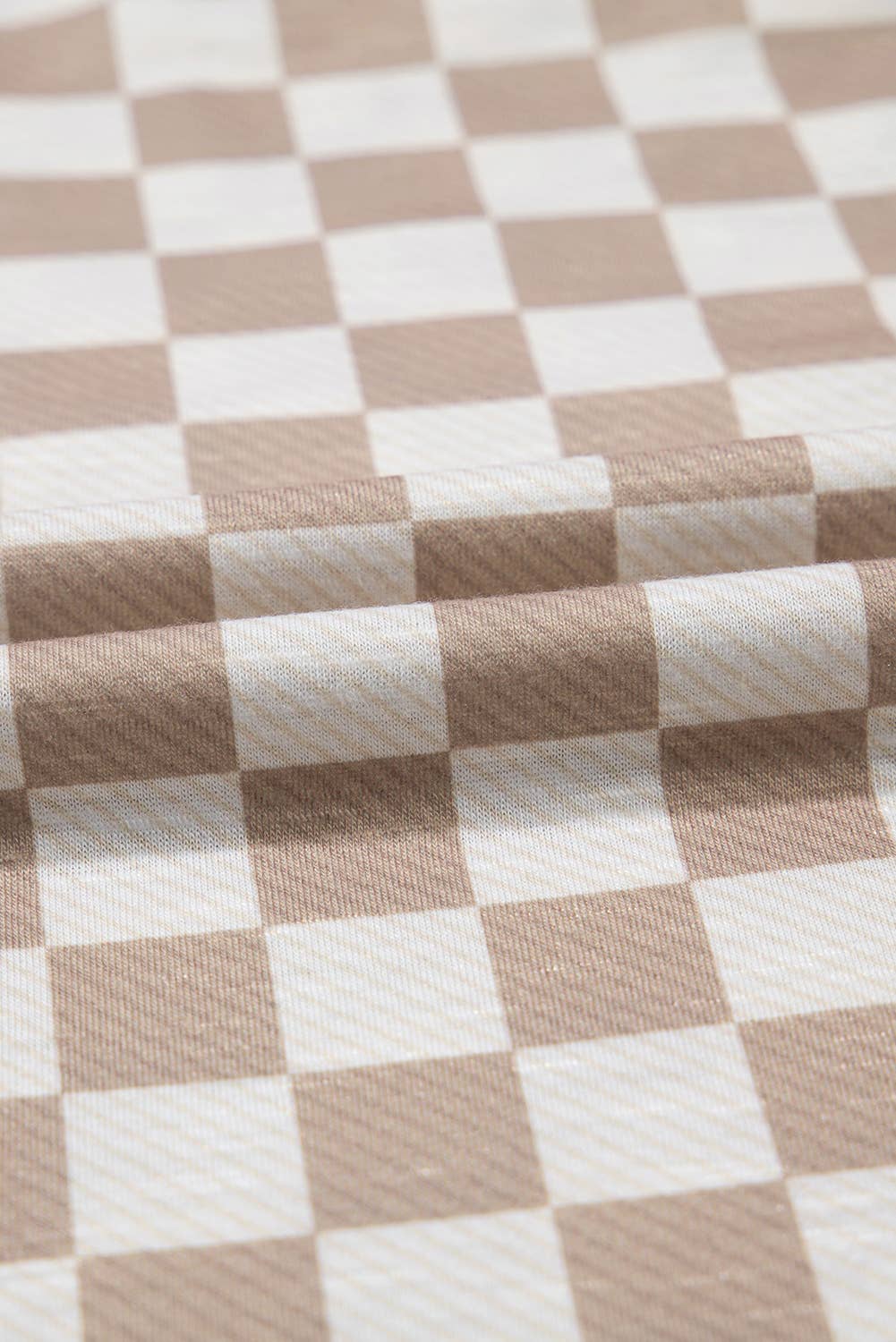 Checkerboard Top & High Waist Skorts 2 Piece Set