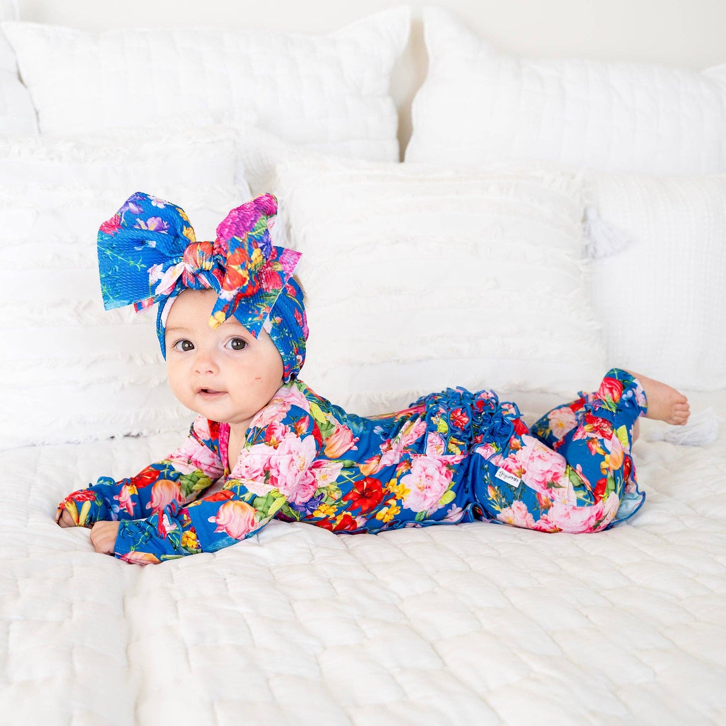 Briella Ruffle Zip Bamboo Baby Outfit Soft Clothing