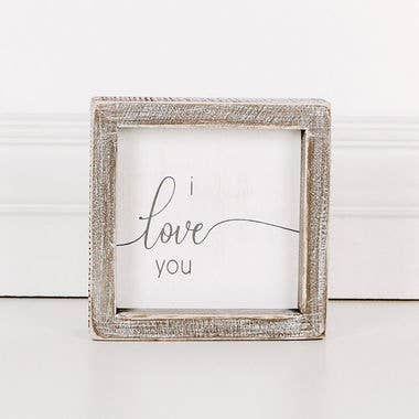 5x5 sign I LOVE YOU home decor gifts CLEARANCE