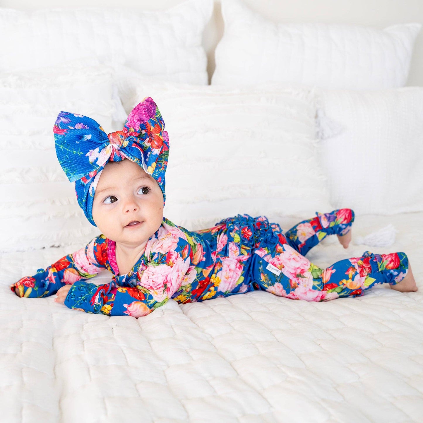 Briella Ruffle Zip Bamboo Baby Outfit Soft Clothing