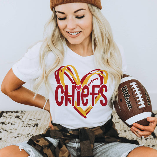 Vintage Football Team Kansas City Chiefs Graphic Tee