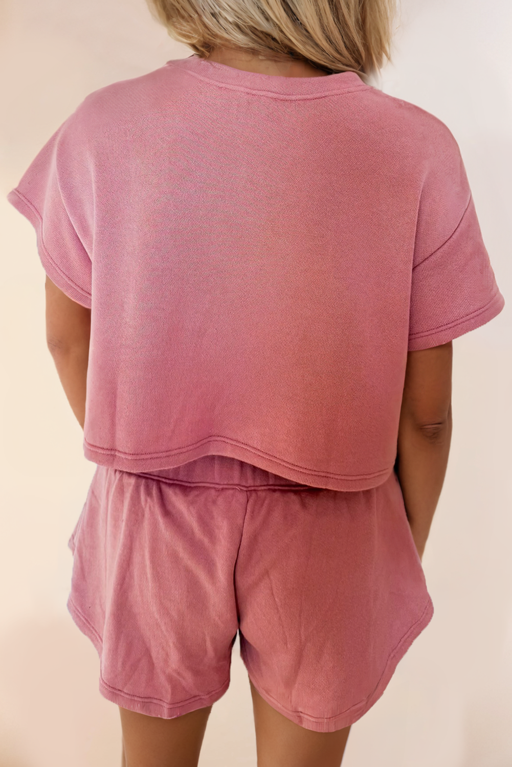 Cropped Tee and Ruffle High Waist Skort Set