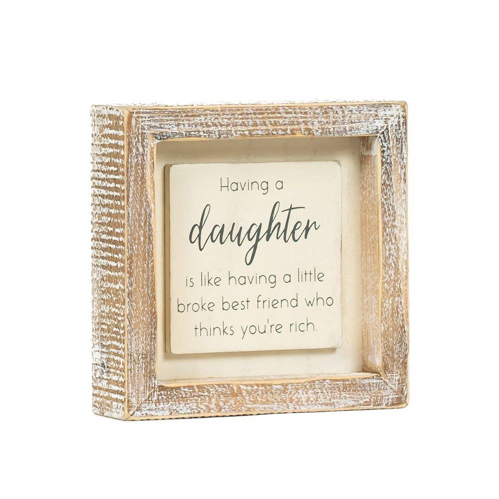 5x5 wood frame sign (DAUGHTER) home decor gift