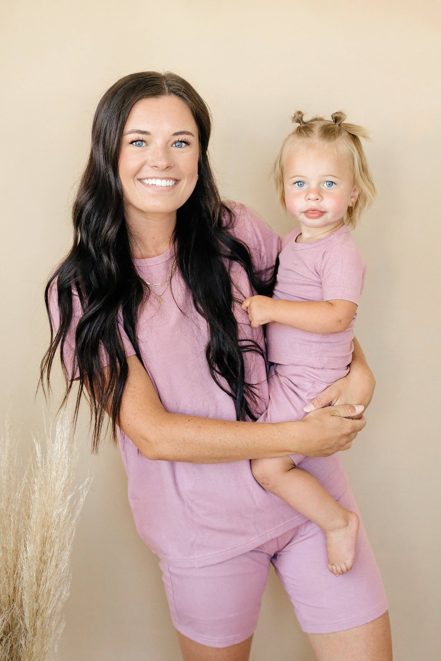 Women's Ribbed Bamboo Pajama Top & Bottom Set Pajamas PJs