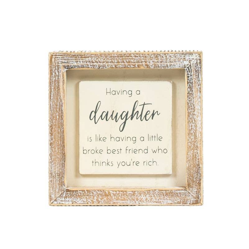 5x5 wood frame sign (DAUGHTER) home decor gift