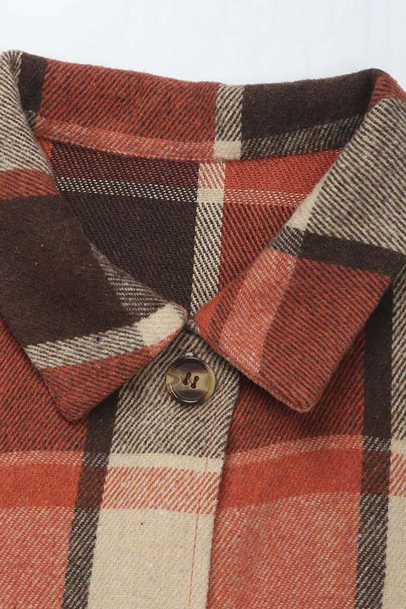 MID-LENGTH PLAID VEST