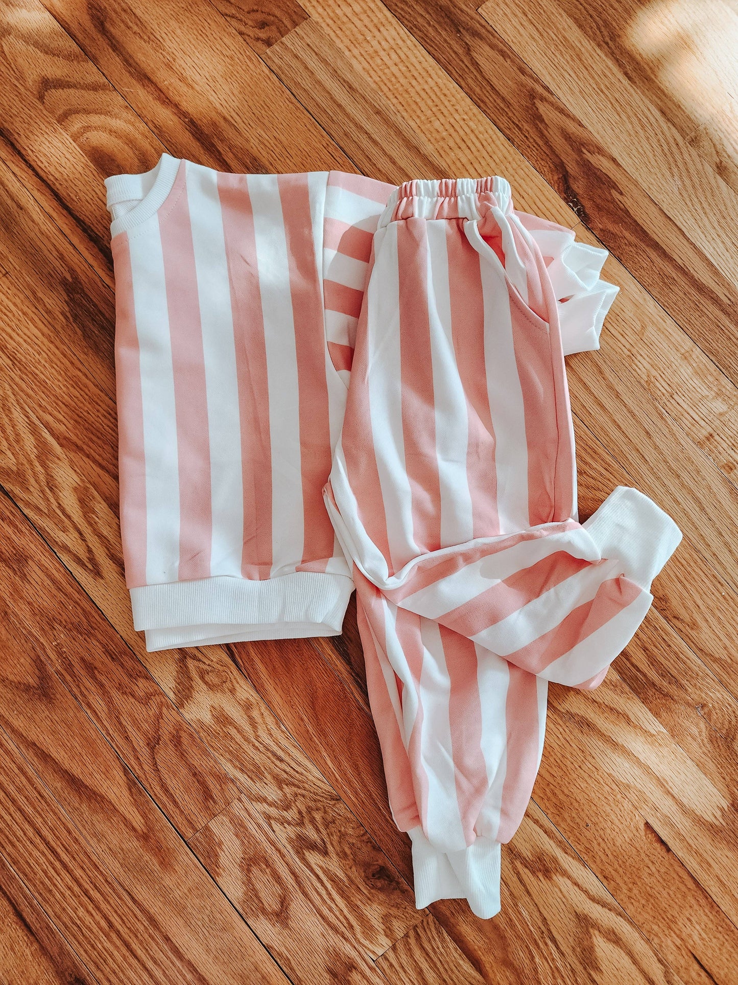 Pink & White Stripe - Lounge Set