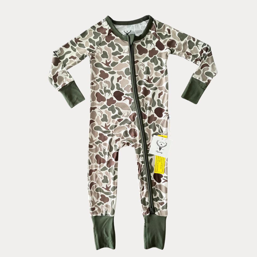 Camo, hunting, bamboo pajamas