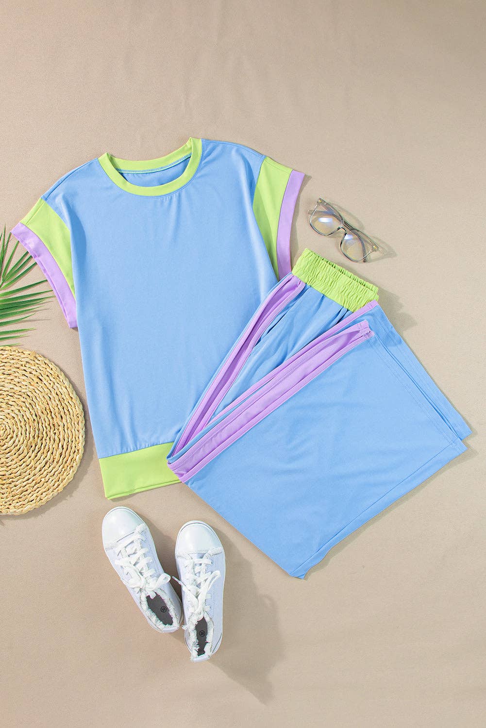 Colorblock Top and Pants Set