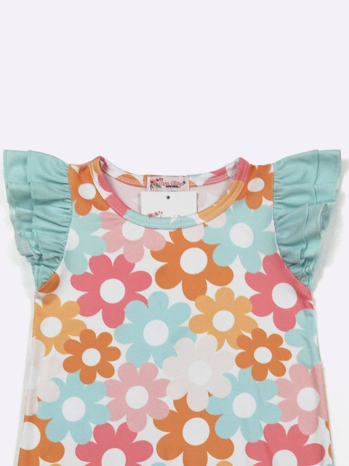 Aqua Daisy Baby Romper