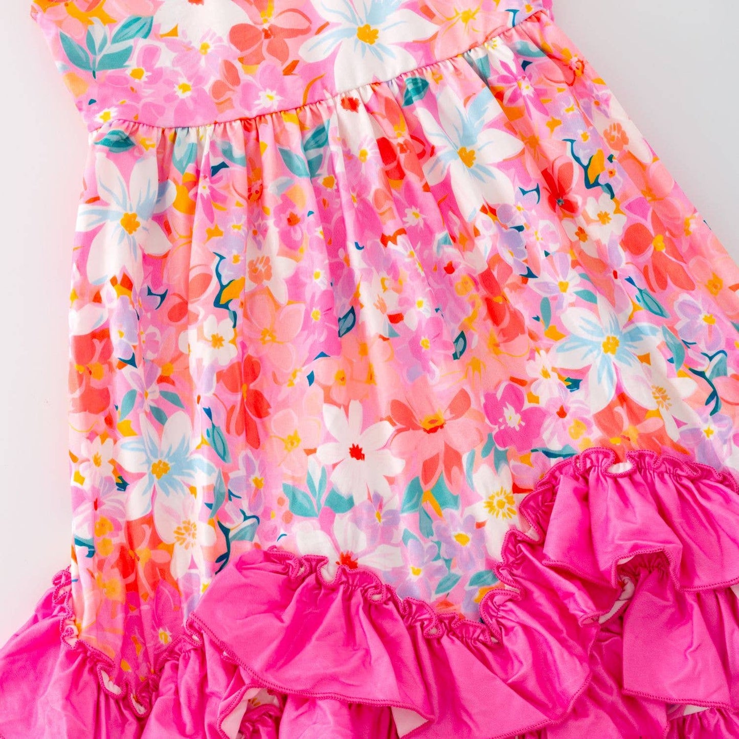 Pink Blossom Breeze Maxi Girls Dress