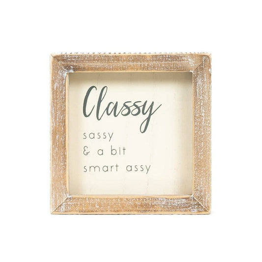 5x5 wood frame sign (CLASSY)  home decor gift