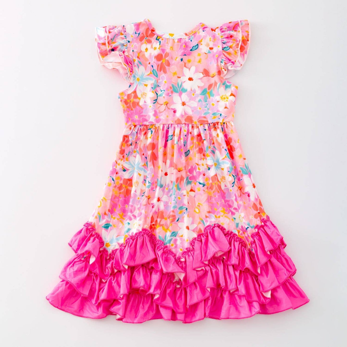 Pink Blossom Breeze Maxi Girls Dress